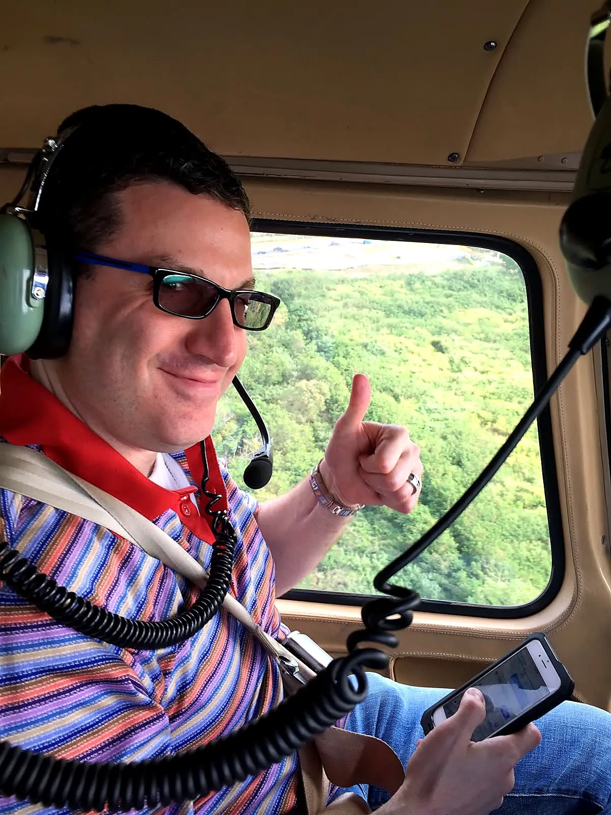 Andrew J. Hillman with private aircraft