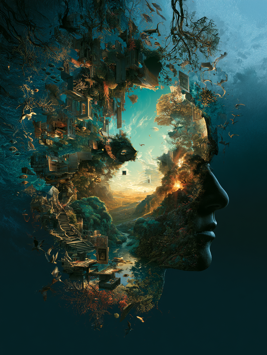 Andrew Hillman portrait mindscape for Hillman Ventures principal