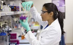 CLIA-certified toxicology lab technician at the bench